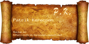Patrik Kerecsen névjegykártya